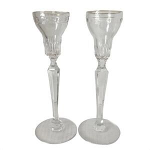 A pair of Waterford Marquis Hanover crystal candlesticks.